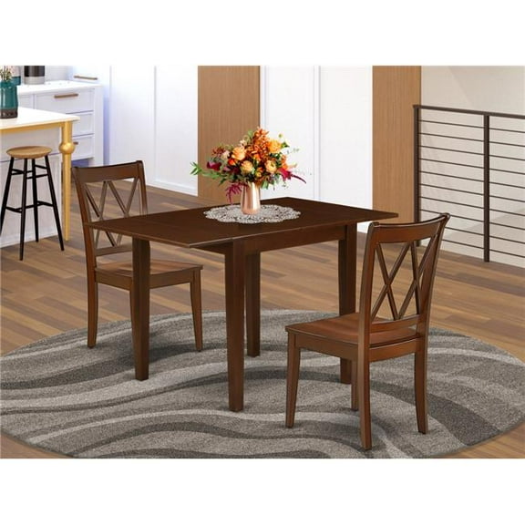 3 Piece Norden Dining Table Set - Mahogany