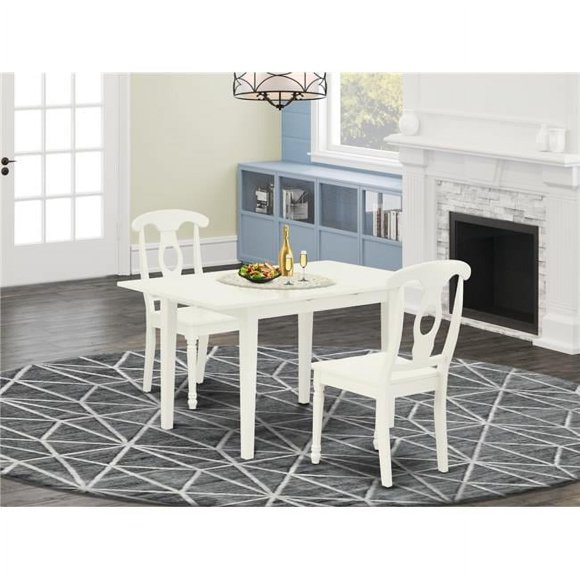 3 Piece Norfolk Dinette Set - Linen White