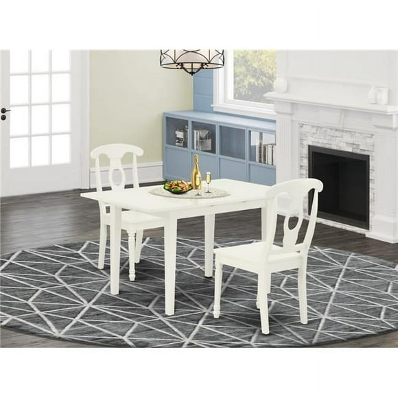 3 Piece Norfolk Dinette Set - Linen White