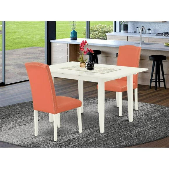 3 Piece Norfolk Rectangle Dinette Set - Linen White
