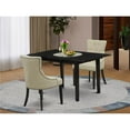 thumbnail image 1 of 3 Piece Norfork Wood Dining Table Set - Black, 1 of 1