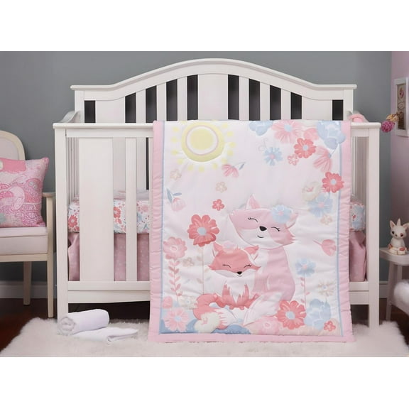 3-Piece Nursery Fox Crib Bedding Set