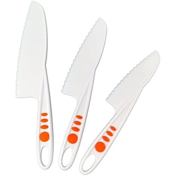 3 Piece Nylon Knife Set-Orange$$Home Decor, Kitchen, & Other