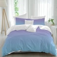 thumbnail image 1 of 3 Piece Ombre Blue Purple Duvet Cover Set Full Size, Microfiber Comforter/Quilt Cover with Corner Ties and 2 Pillowcases, Colorful Painting All Season Soft Bedding with Zipper Closure, 1 of 8