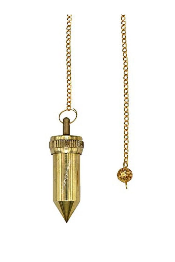 3 Piece Open Chamber Pointed Bullet Metal Pendulum - MP75