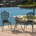 3 Piece Outdoor Bistro Set All Weather Cast Aluminum Patio Set Bistro