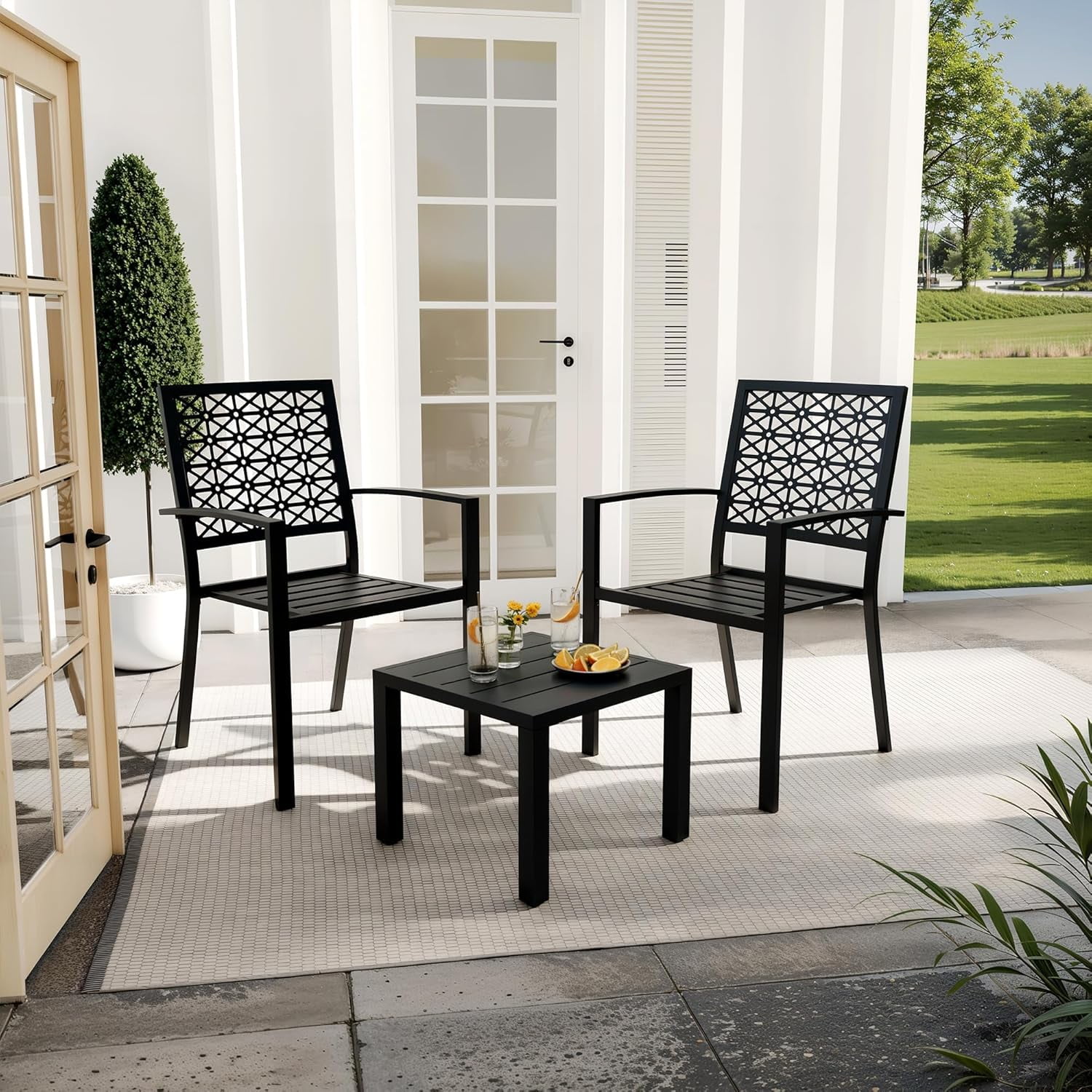 Small Outdoor Minimalist Garden Furniture Sets For Small Spaces photo