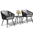 thumbnail image 1 of 3 Piece Outdoor Furniture Patio Bistro Set Balcony Furniture Durable String Conversation Sets Outdoor Patio Chairs Set for Porch Poolside Garden, 1 of 8