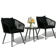 thumbnail image 1 of 3 Piece Outdoor Furniture Patio Bistro Set Balcony Furniture Durable String Conversation Sets Outdoor Patio Chairs Set for Porch Poolside Garden, 1 of 8