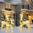 thumbnail image 1 of 3-Piece Outdoor LED Reindeer Family Decoration with Warm White Lights for Garden and Yard Festive Display, 1 of 4