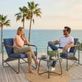 3-Piece Outdoor Patio Furniture Set with Comfortable Cushions, Weather ...