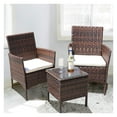 3 Piece Outdoor Rattan Patio Porch Furniture Sets,Wicker Chairs with