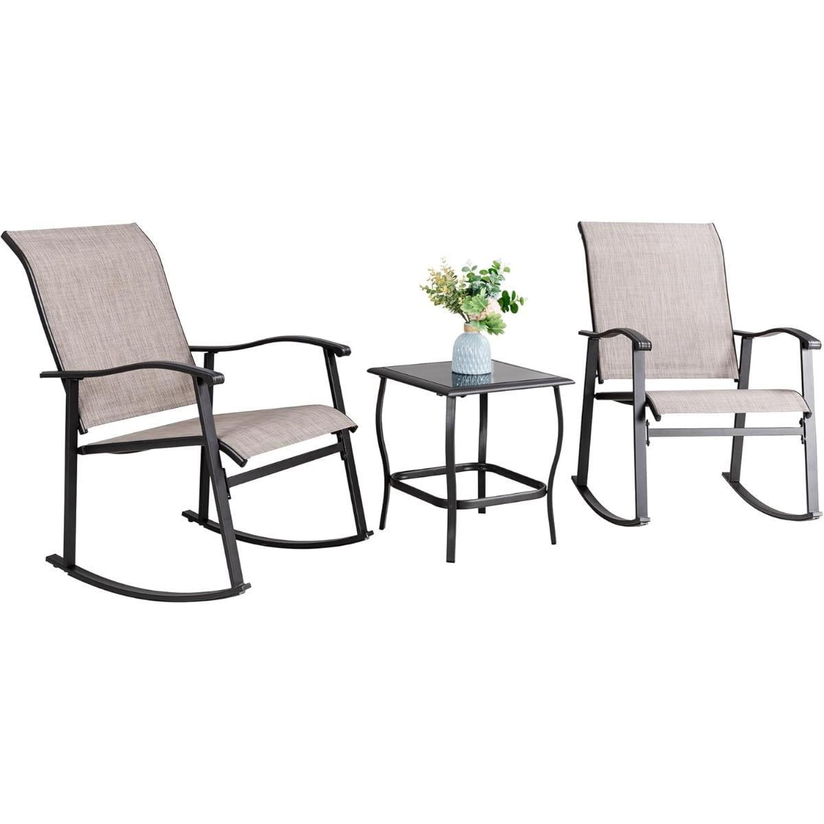 Aluminum Frame Front Porch Rocking Chairs Lowes Piece Patio