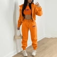 thumbnail image 1 of 3 Piece Outfits for Women Crop Tank Top Zipper Hoodie Jacket Sweatsuits Casual Tracksuit Sets Workout Jogging Suits, 1 of 5