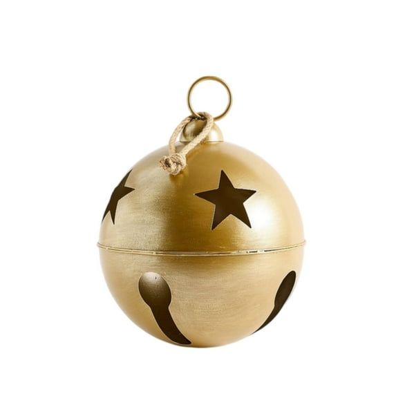 Vintage Christmas Bells （14cm) - Rust-Resistant Metal Indoor/Outdoor Decor with Hanging Rope