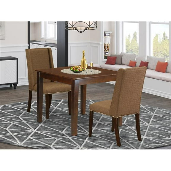 3 Piece Oxford Kitchen Furniture Set - Brown, Beige & Mahogany