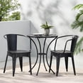 thumbnail image 1 of 3-Piece Patio Bistro Set, Outdoor Metal Bistro Set with Round Table & 2 Chairs, Outdoor Furniture Set for Porch, Garden, Deck, 1 of 7