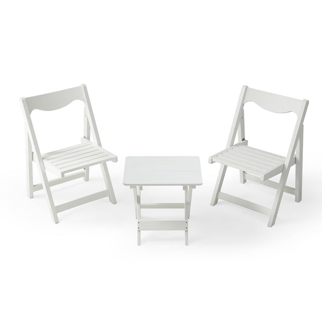 3-Piece Patio Bistro Set With Rectangular Coffee Table, 2 Chairs ...