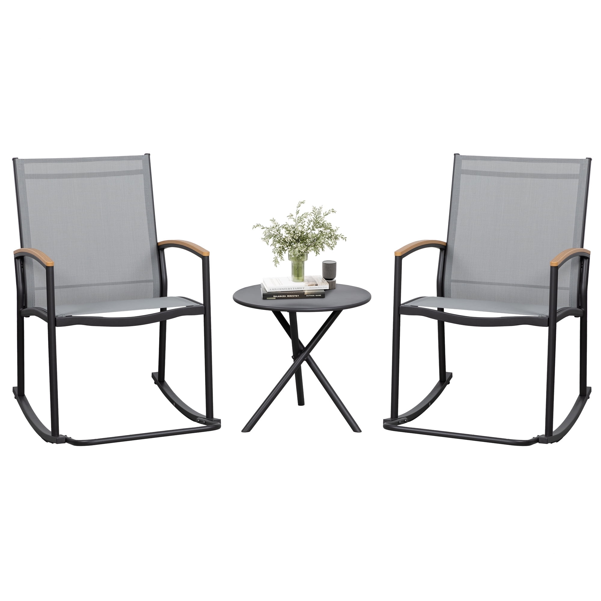 Two chairs and a table outdoor hotsell