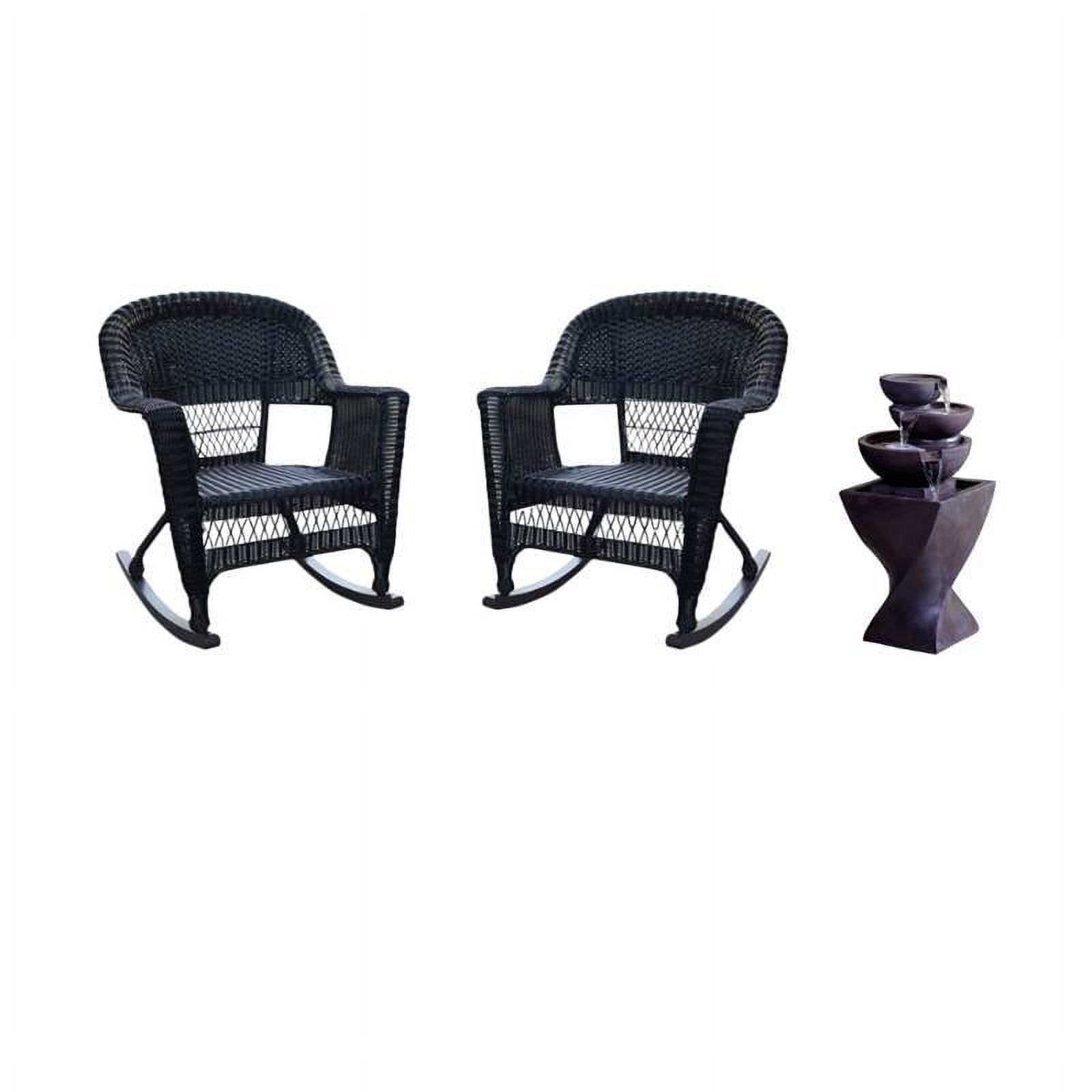 3 Piece Patio Furniture Set with (Set of 2) Patio Rocker and Water Fountain - image 1 of 5