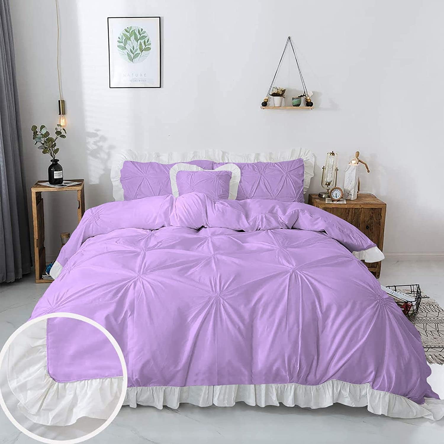 3 Piece Full Size Duvet Cover Set - 100% Egyptian Cotton, 600 Thread Count, Zipper Closure (Duvet Cover + 2 Pillowcases)
