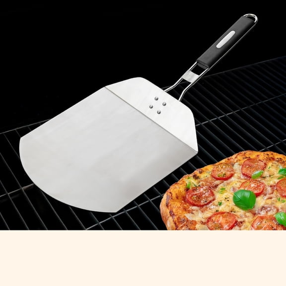 3 Piece Pizza Grilling Pack, 13 Round Pizza Stone for Grill with Cutter and Foldable Stainless Steel Peel, Complete Set to Build Your Own Pizzas at Home