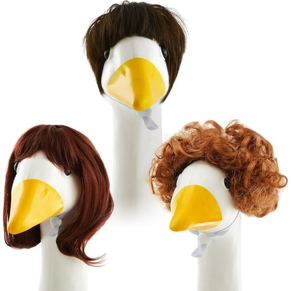 3-Piece Porch Goose Wigs – Decorative Braided Outfits for Lawn & Garden Goose Decor