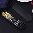 thumbnail image 1 of 3 Piece Portable Flatware Set, Chopsticks, Fork and Spoon with Travel Case, 1 of 9