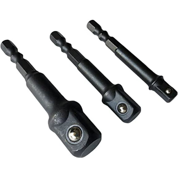 3-Piece Power Bit Extension Bars (1/4", 3/8" and 1/2")