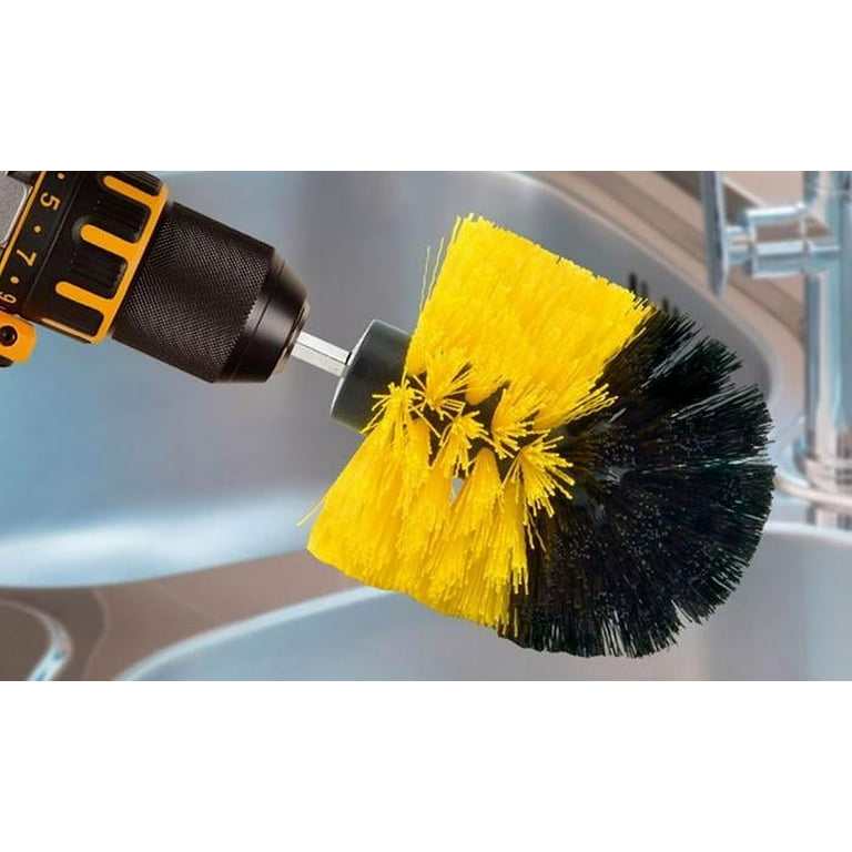 3 Piece Power Scrubber - Tile Grout Power Scrub Cleaning Brushes Cleaner Set for Electric Drills Drillbit