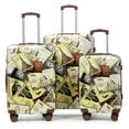 thumbnail image 1 of 3-Piece Printed Pattern Luggage Set, 20/24/28 Inch PC Suitcase with Combination Lock and Spinner Wheels, 1 of 11