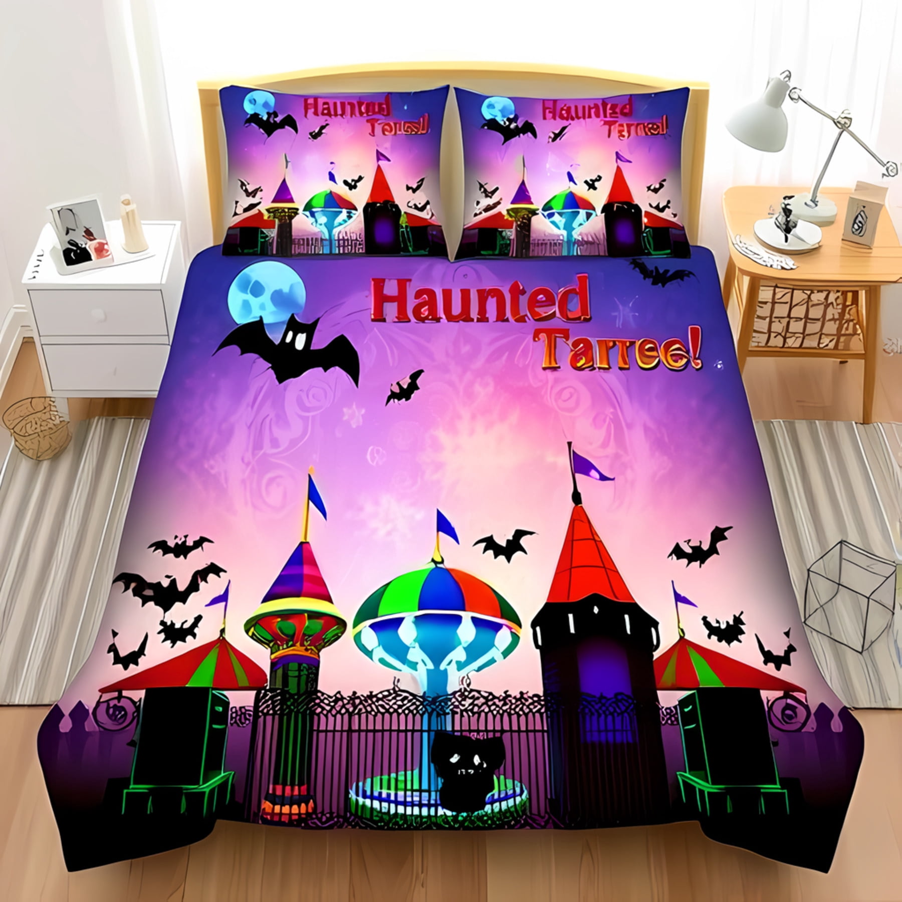 Haunted Pumpkin Town CW2008015CL Duvet Cover Set main image 0