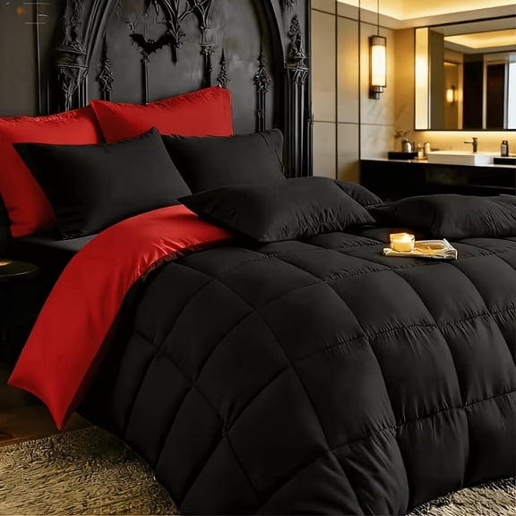 3-Piece Queen Comforter Set, Soft Fluffy & WarmAvailable Includes 1 Comforter + 2 Pillowcases Box Stitched CraftsmanshipHotel QualityMachine WashableEssential Bedding For Bedrooms