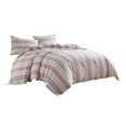 thumbnail image 1 of 3 Piece Queen Comforter Set with Vertical Stripes Pattern White and Pink, 1 of 5