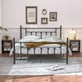 thumbnail image 1 of Katkuca 3-Piece Modern Metal Queen Bedroom Set, Black/Brown, 1 of 10