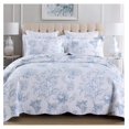 thumbnail image 1 of 3-Piece Quilt Set Lightweight Bedspread Set Coverlet Set (Light Blue, King), 1 of 8