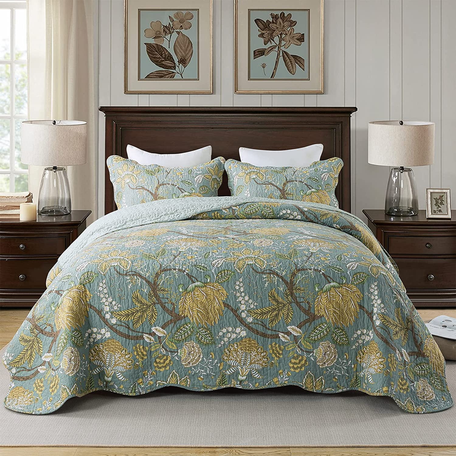 Bloom and Vine 3-Piece Quilted Bedding Set NCU0PTT656