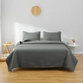 thumbnail image 1 of 3-Piece Quilt Set with 2 Shams, Breathable Microfiber Bedspread Coverlet Set, King, State, 1 of 6