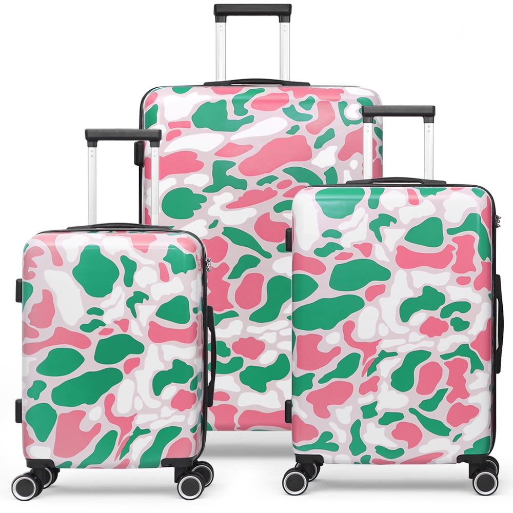 Pink cheap camo suitcase