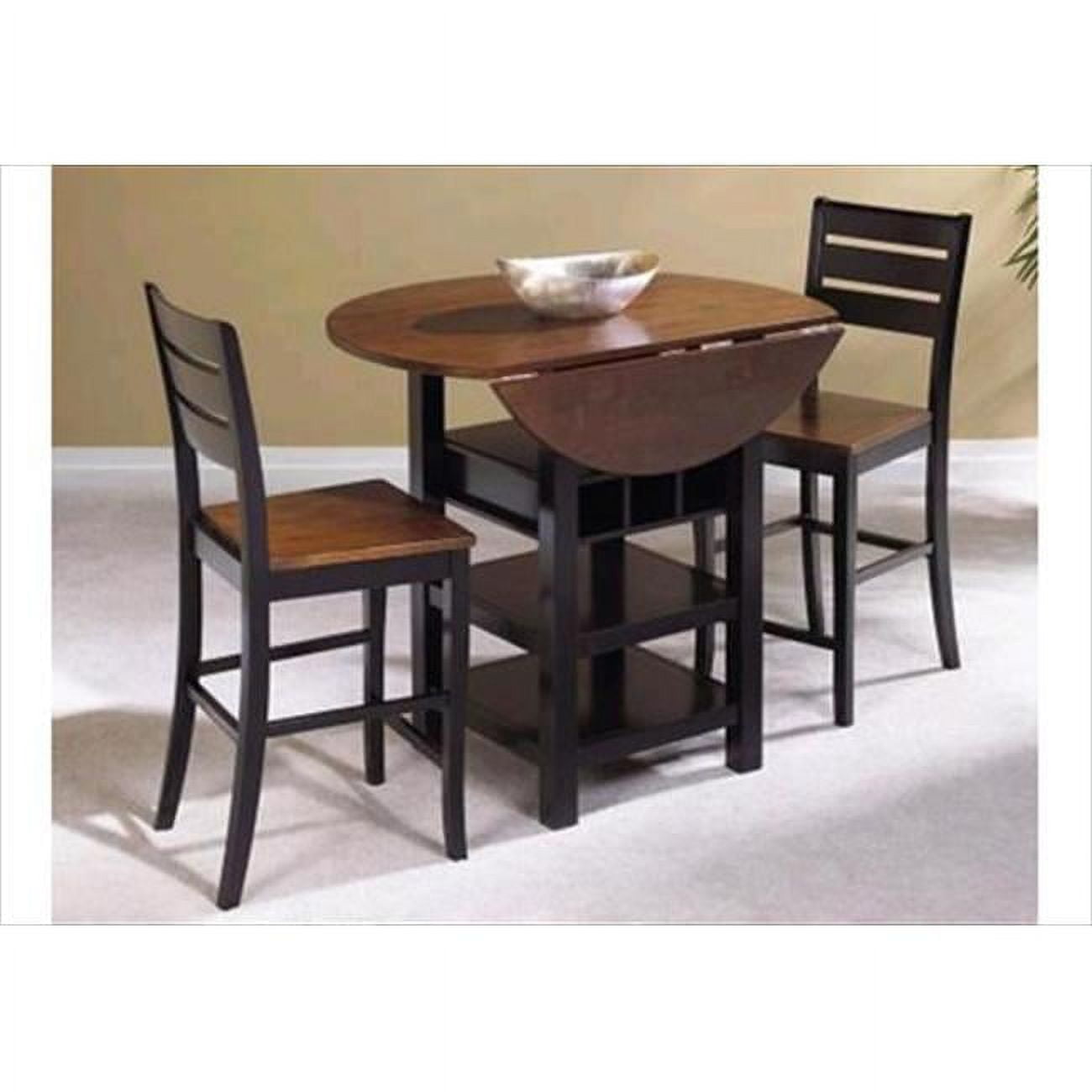 3 Piece Quincy Drop Leaf Pub Table Set - Walmart.com
