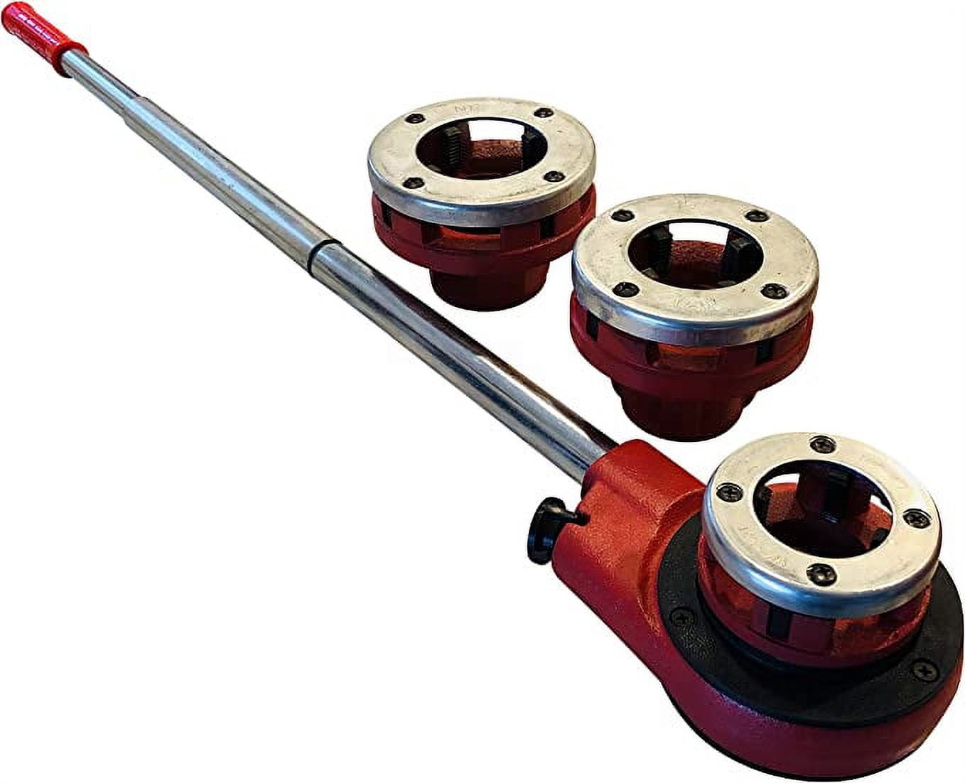 3-Piece Ratchet Pipe Threader (1-1/4", 1-1/2" and 2" Dies)
