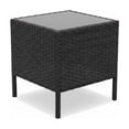 thumbnail image 1 of 3-Piece Rattan Patio Bistro Set, All-Weather PE Rattan Furniture with 2 Chairs & Coffee Table, Soft Cushions, Weather-Resistant for Balcony, Backyard, Porch, 1 of 10