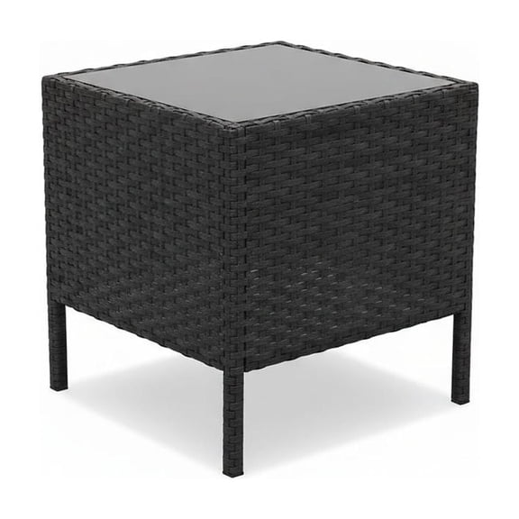 3-Piece Rattan Patio Bistro Set, All-Weather PE Rattan Furniture with 2 Chairs & Coffee Table, Soft Cushions, Weather-Resistant for Balcony, Backyard, Porch