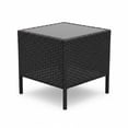 thumbnail image 1 of 3-Piece Rattan Patio Bistro Set, All-Weather PE Rattan Furniture with 2 Chairs & Coffee Table, Soft Cushions, Weather-Resistant for Balcony, Backyard, Porch, 1 of 10