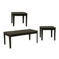 thumbnail image 1 of 3 Piece Rectangular Coffee and Square End Table Set, Sleek Espresso Brown, 1 of 6