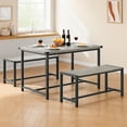 thumbnail image 1 of 3-Piece Rectangular Dining Room Table Set with 2 Sturdy Benches,Kitchen Table Set for Small Space, Apartment, 1 of 6