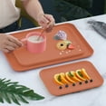 thumbnail image 1 of 3-Piece Rectangular Serving Trays Set - Durable Polyester Plastic Platters for Snacks, Tea, & Dining - Versatile Home Kitchenware, Easy to Clean, Stylish Household Serving Dishes, 1 of 1