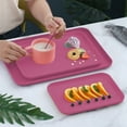 thumbnail image 1 of 3-Piece Rectangular Serving Trays Set - Durable Polyester Plastic Platters for Snacks, Tea, & Dining - Versatile Home Kitchenware, Easy to Clean, Stylish Household Serving Dishes, 1 of 6