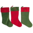 thumbnail image 1 of 3 Piece Red & Green Joy Monogram Christmas Stocking Holiday Decoration, 1 of 1