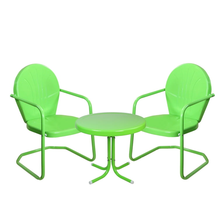 【数量限定】 Metal Retro 3-Piece Northlight Tulip Table Side and Chairs 洋楽